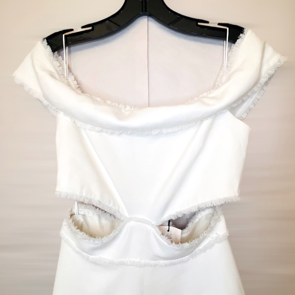 NWT Cinq a Sept Vanessa Off Shoulder Dress in Ivory - Picture 6 of 9